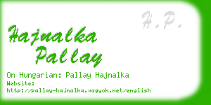 hajnalka pallay business card